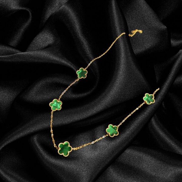 Collier "Fanny" Vert marbré